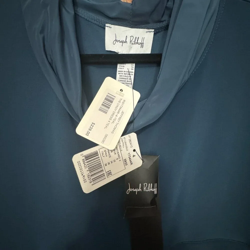 Joseph Ribkoff Cindy Teal Dress NWT - Picture 3 of 4